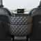Car Middle Seat Storage Net Bag PU Leather Large Capacity Hanging Organizer For Back Seat Console