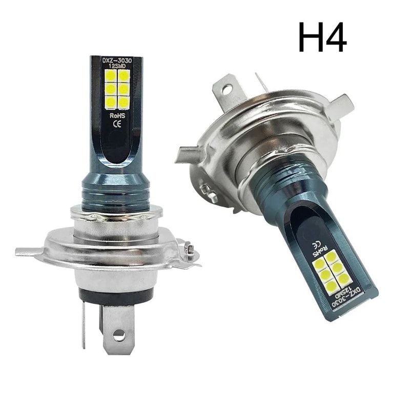 2 Pcs LED Headlight Fog Light Bulbs 12000LM 80W Waterproof Driving Lamps 12V24V Universal Fit 4