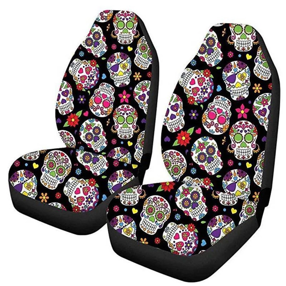 2 Pcs Universal Polyester Car Front Seat Covers Washable AntiDirty Driver Seat Protectors For Most 13