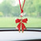 Luxury Diamond Bowtie Car Rearview Mirror Pendant Sparkling Rhinestone Hanging Car Interior Decora 4