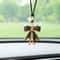 Luxury Diamond Bowtie Car Rearview Mirror Pendant Sparkling Rhinestone Hanging Car Interior Decora 5