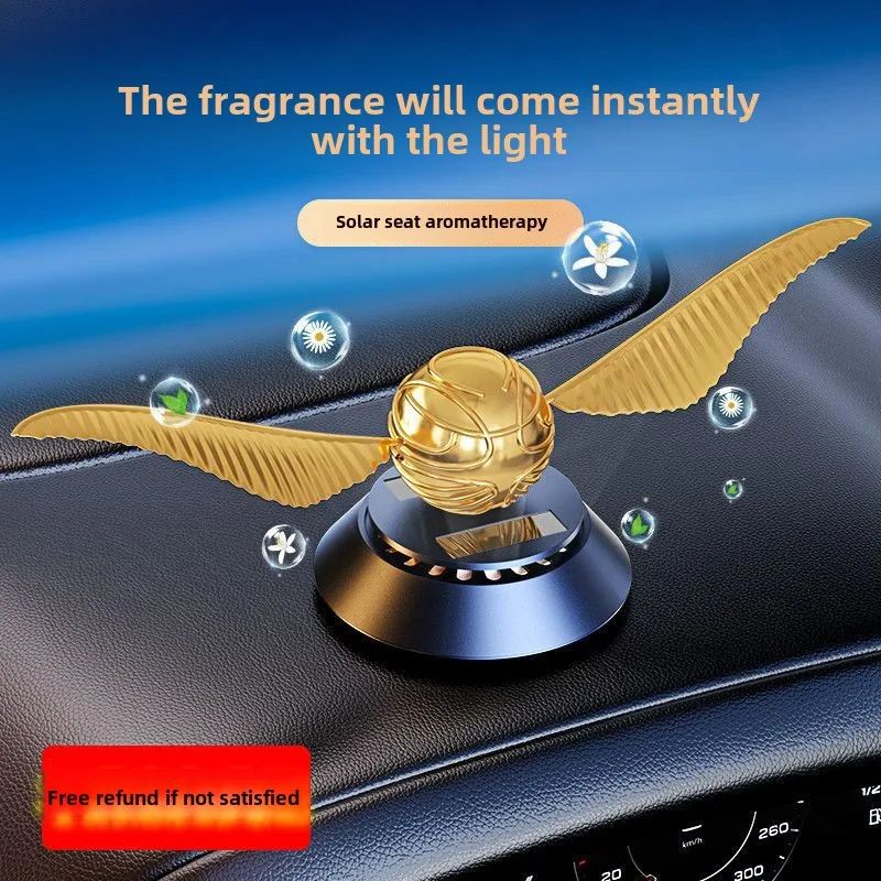 Smart Solar Rotating Car Aromatherapy Ornament Luxury Interior Fragrance Diffuser Decoration Gift 1