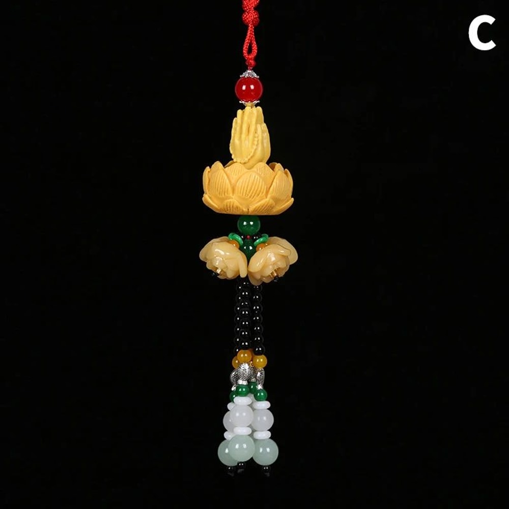 Chinese Style Buddha Pixiu Car Pendant Feng Shui Resin Rearview Mirror Hanging Ornament For Safet 8