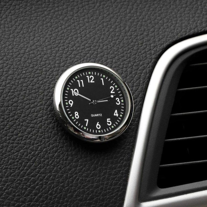 Mini Car Dashboard Clock Ornament SelfAdhesive Electronic Timepiece For Auto Interior Decor 0