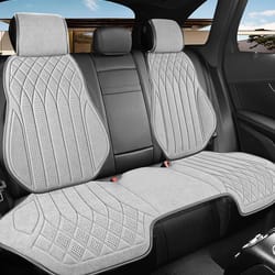 all-season linen car seat cover set – breathable anti-slip universal seat protectors