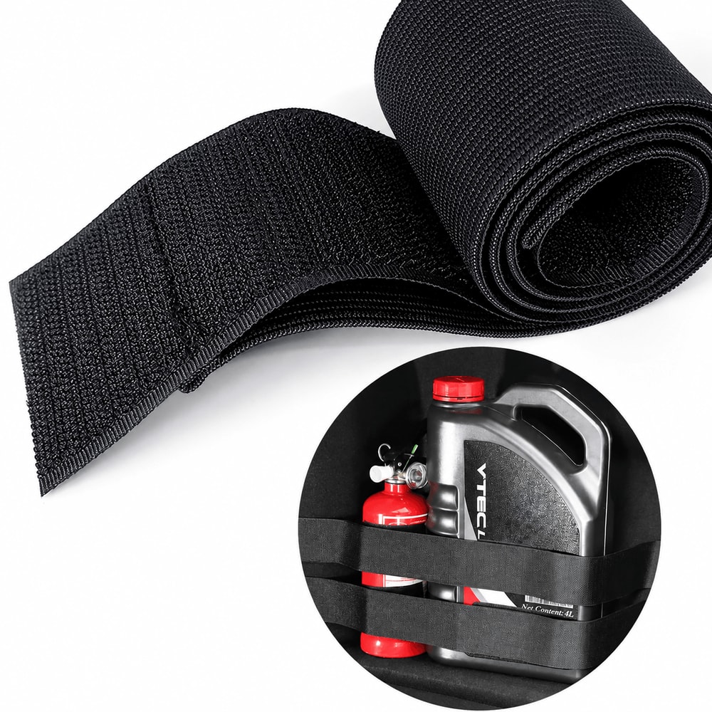 Universal Car Trunk Organizer Fixing Strap Adjustable Magic Tape Storage Belt 0