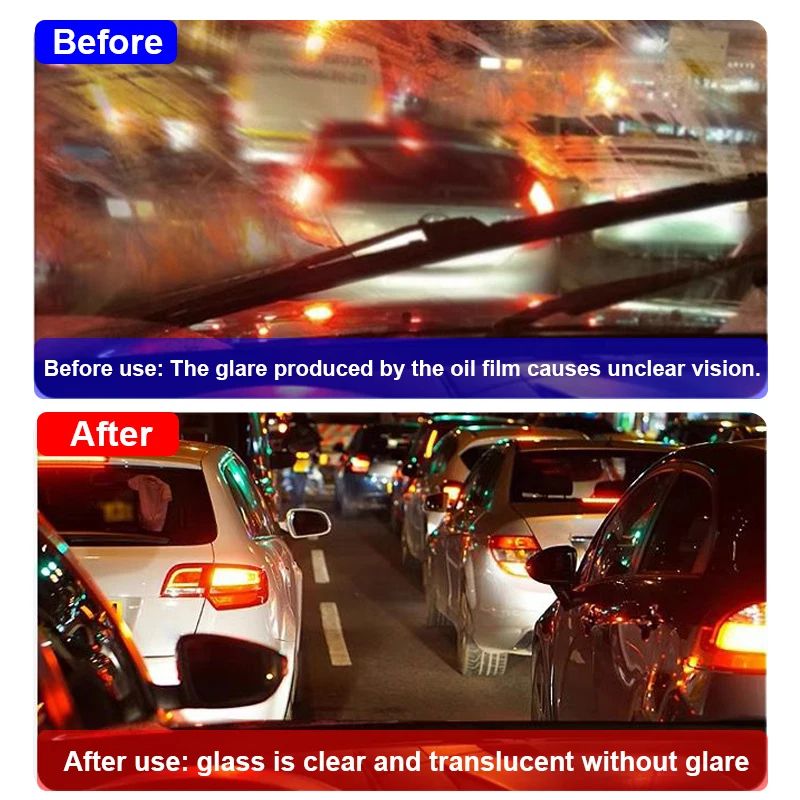 HydroGuard Car Glass Polish Coating Kit Windshield Oil Film Remover Rain Repellent 1