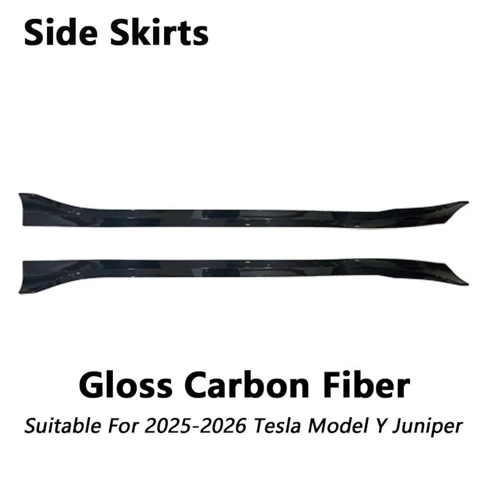Glossy Black Front Bumper Body Kit For Tesla Model Y Juniper 2025 Front Lip Wind Blade Trim Side 13