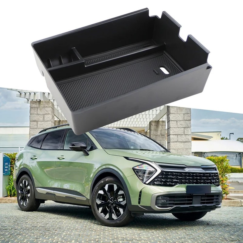 Kia Sportage NQ5 Center Console Organizer Tray ABS Armrest Storage Box Accessory 20222024 0