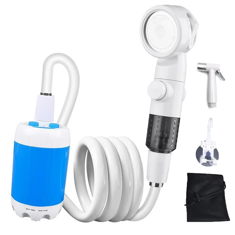 Portable Rechargeable Outdoor Shower Kit Handheld Camping Shower For Pets Car Washing Outdoor Adv 6