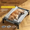Elevated Mesh Pet Bed With Pillow Breathable Raised Dog Cat Cooling Sofa Bed 0