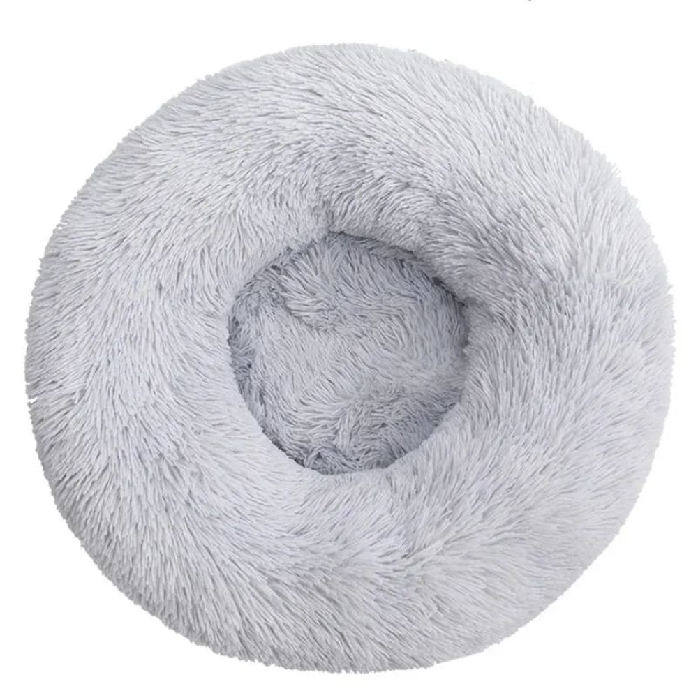 Round Plush Dog Bed Calming Pet Bed For Large Medium Small Dogs And Cats 9