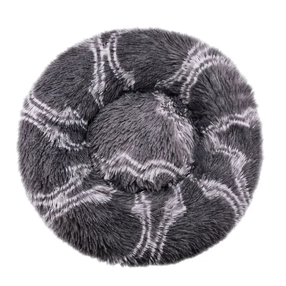 Round Plush Dog Bed Calming Pet Bed For Large Medium Small Dogs And Cats 15