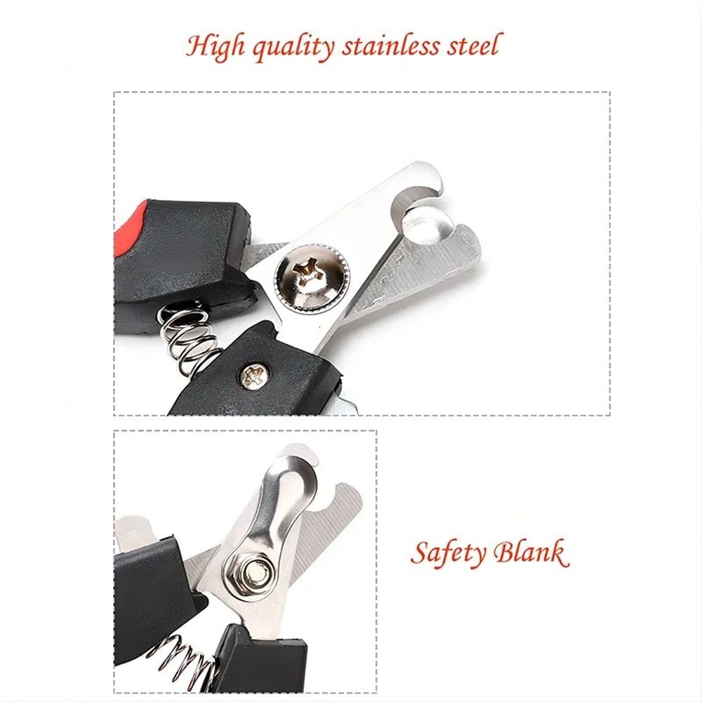 Professional Pet Nail Clippers Stainless Steel Dog Cat Nail Trimmer For Safe Grooming 3