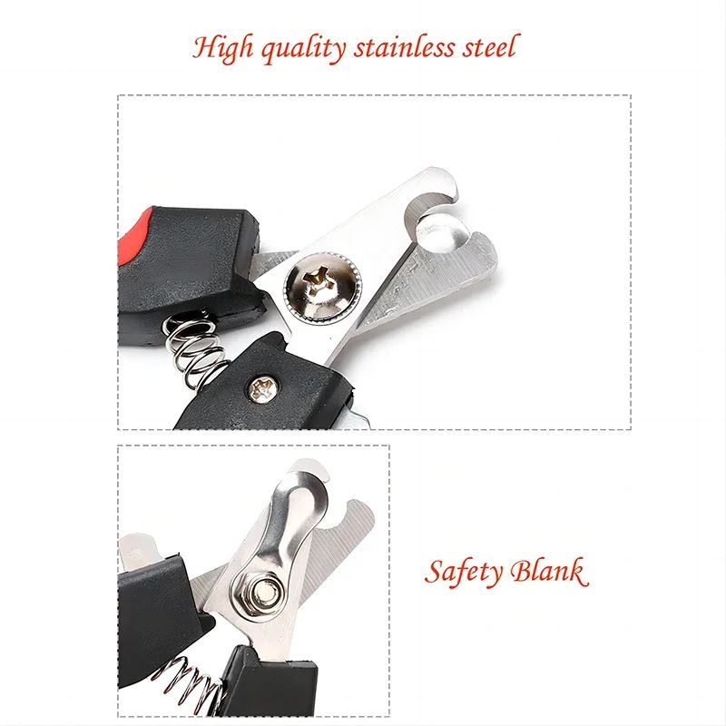 Professional Pet Nail Clippers Stainless Steel Dog Cat Nail Trimmer For Safe Grooming 3