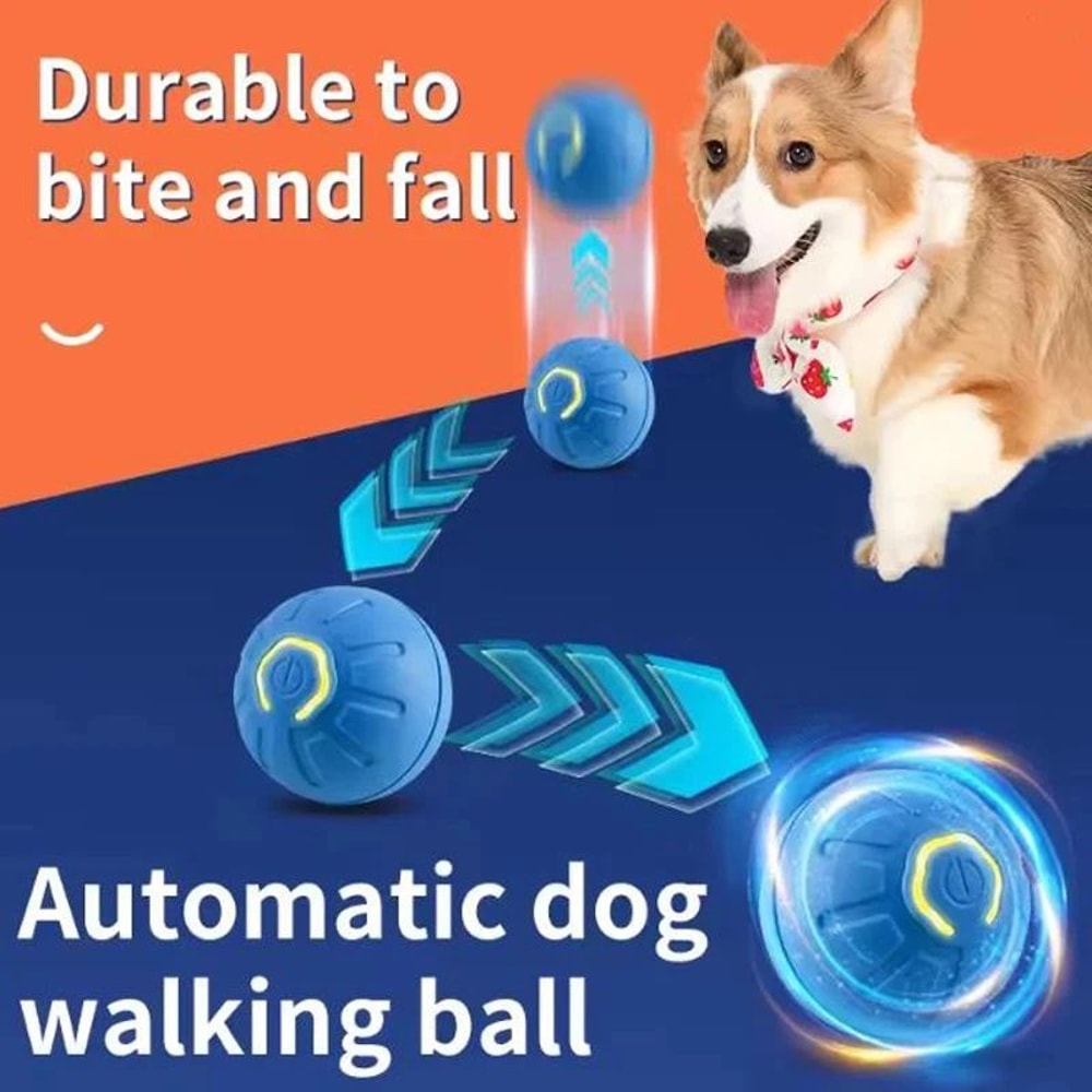 Interactive Rolling Pet Toy Ball USB Rechargeable Automatic Moving Ball For Dogs Cats 3