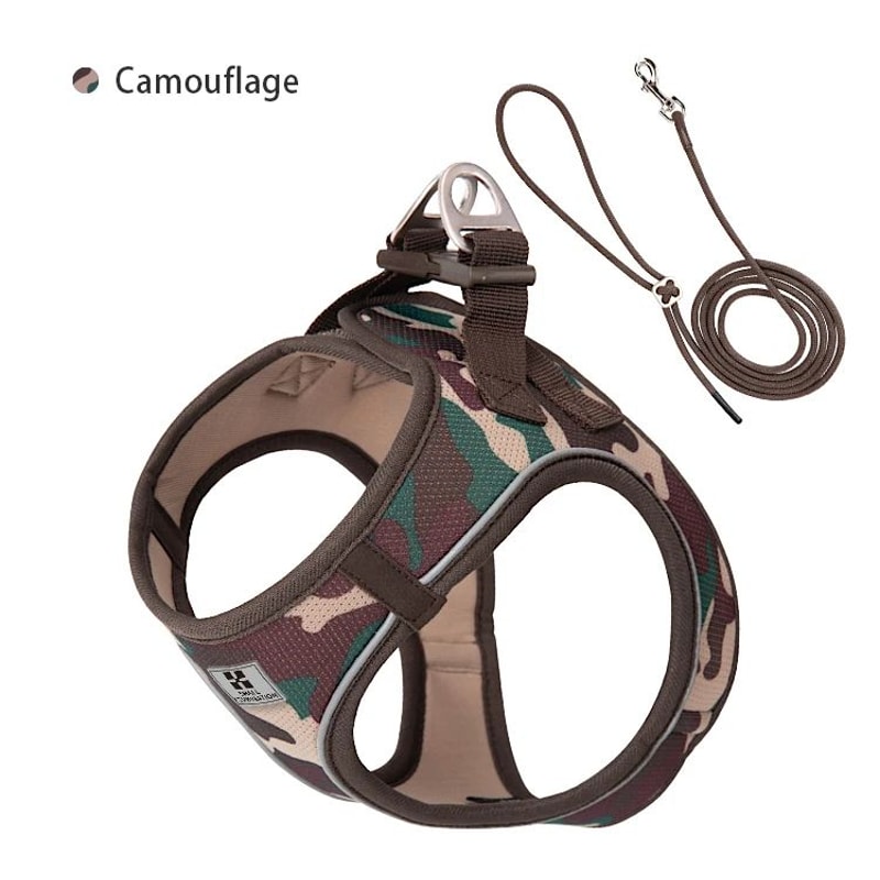 Reflective Dog Harness And Leash Set Adjustable NoPull Pet Vest For Small Medium Dogs 10