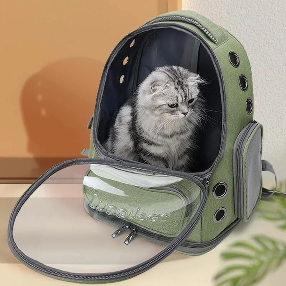 Transparent Breathable Pet Carrier Backpack Waterproof Travel Bag For Cats Small Dogs 0