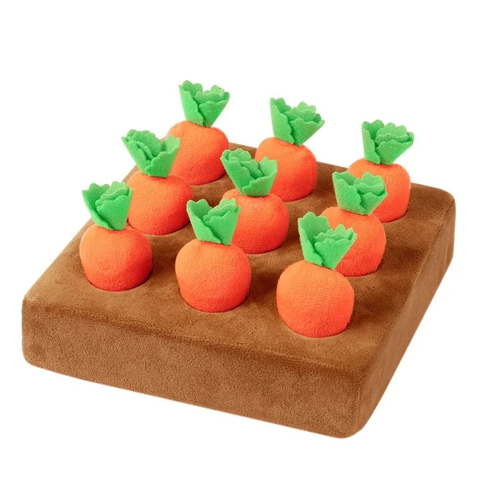 Dog Snuffle Mat Carrot Puzzle Toy Interactive Slow Feeder Nosework Training Mat For Boredom Relief 5