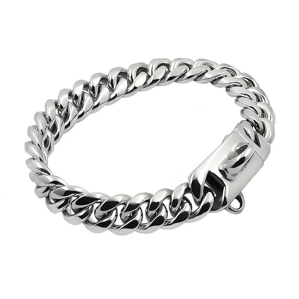 Stainless Steel Cuban Link Dog Collar 14mm Heavy Duty Gold Silver Pet Chain For Small Medium Lar 3
