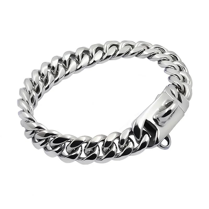 Stainless Steel Cuban Link Dog Collar 14mm Heavy Duty Gold Silver Pet Chain For Small Medium Lar 3