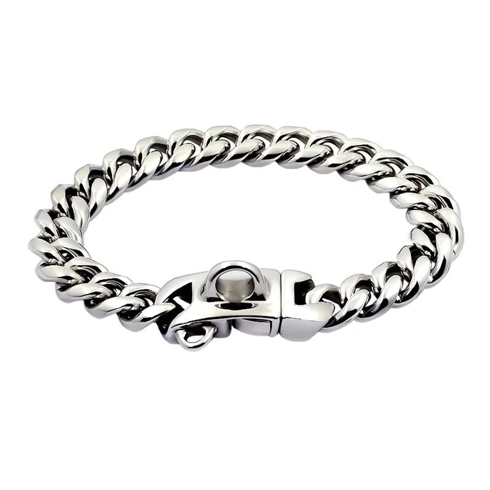 Stainless Steel Cuban Link Dog Collar 14mm Heavy Duty Gold Silver Pet Chain For Small Medium Lar 7