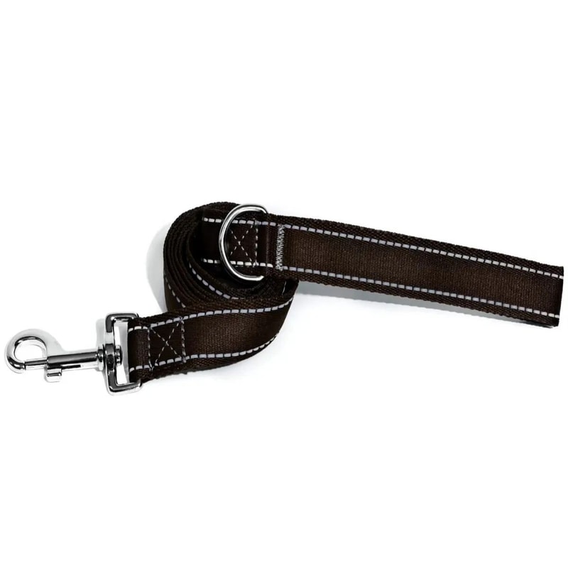 Reflective Nylon Dog Leash 5ft Heavy Duty Walking Lead With 360 Swivel Clasp Comfort Handle Night 8