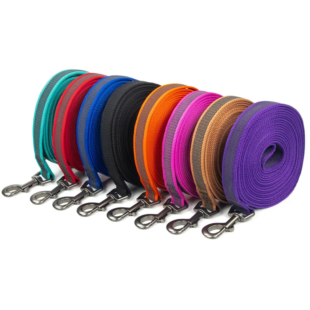 Reflective Long Dog Training Leash Lightweight Latex Silk Recall Lead For Small Medium Large Dogs 5