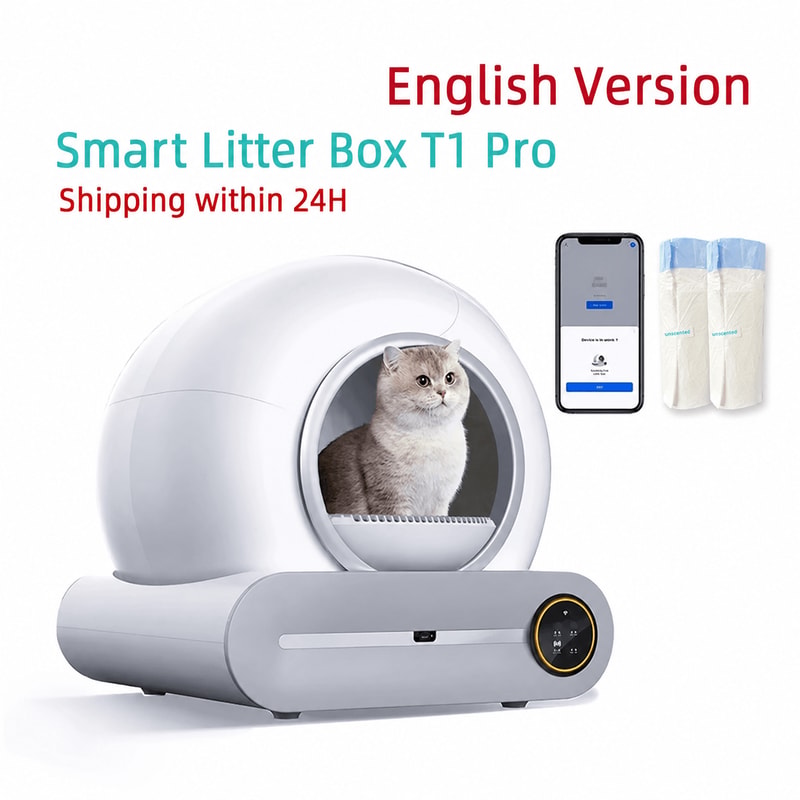 Tonepie 65L Smart SelfCleaning Cat Litter Box Fully Enclosed Automatic Pet Toilet With App Control 0