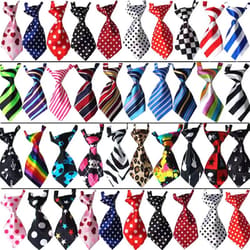 adjustable pet bow tie set – solid color dog & cat neckties for grooming, holidays & special occasions