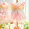 Princess Lace Pet Dress For Dogs Cats Cute Striped Skirt Outfit With Elegant Spring Puppy Apparel 3