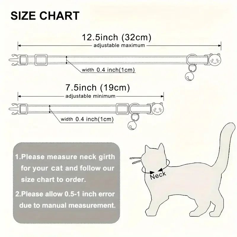 Personalized Reflective Cat Puppy Collar Set Custom Engraved ID Safety Buckle Nylon Pet Collar Wi 5