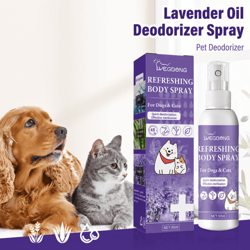 Lavender Pet Deodorizing Spray – Natural Dog & Cat Perfume for Odor Control, Anti-Itch & Coat Freshening