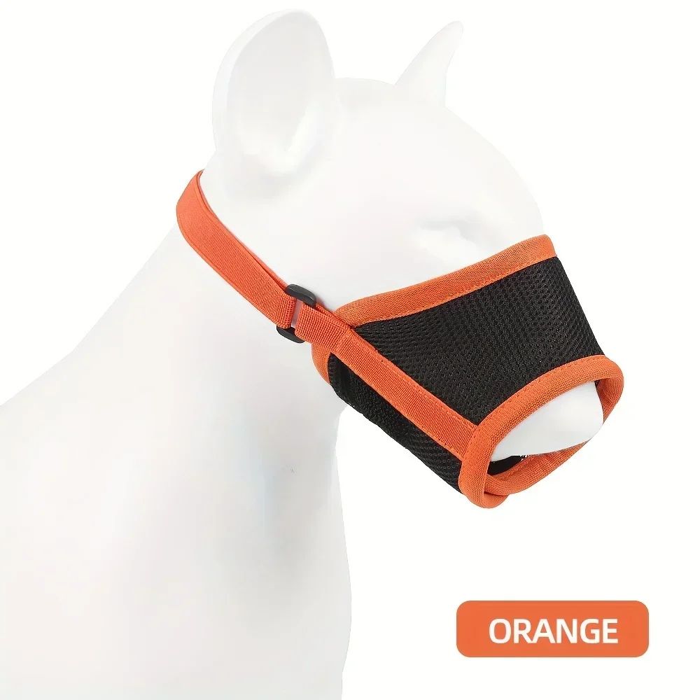 Breathable Dog Muzzle For Biting And Chewing Adjustable Mesh Dog Mask For Small Medium Large Dogs 8