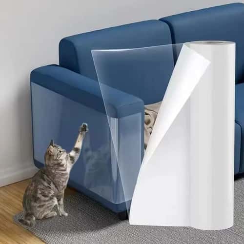 Transparent Cat Scratch Furniture Protector Tape – Self-Adhesive Anti Scratch Couch & Sofa Guard Stickers