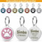 Personalized Engraved Pet ID Tag Glitter Paw Name Plate Collar Tag For Dogs And Cats 0