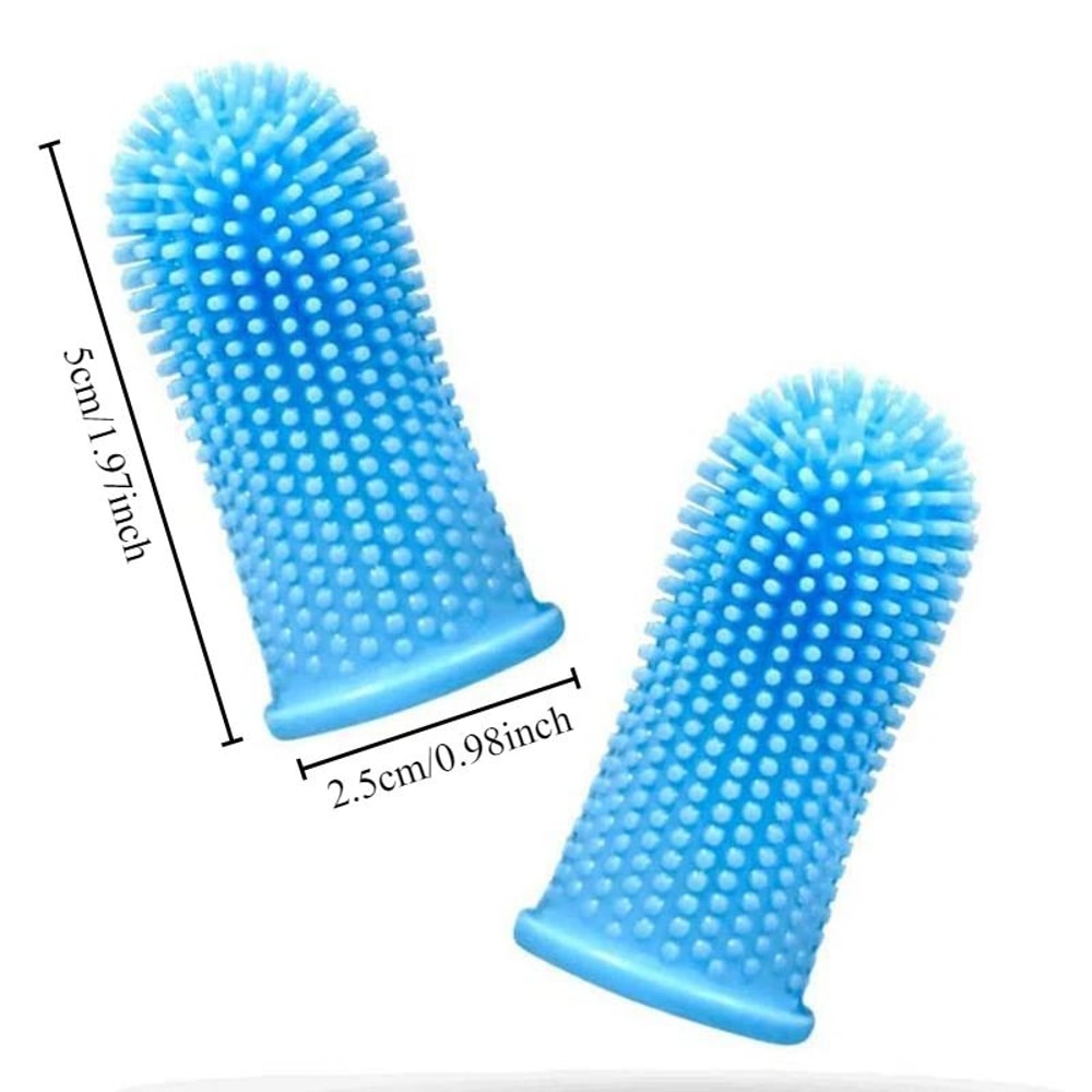 Silicone Pet Finger Toothbrush 360 Dog Cat Teeth Cleaning Brush With Storage Case 5