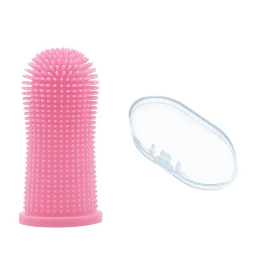 Silicone Pet Finger Toothbrush 360 Dog Cat Teeth Cleaning Brush With Storage Case 8