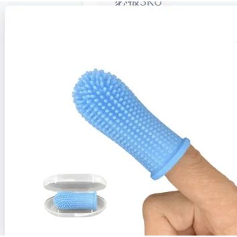 Silicone Pet Finger Toothbrush 360 Dog Cat Teeth Cleaning Brush With Storage Case 11
