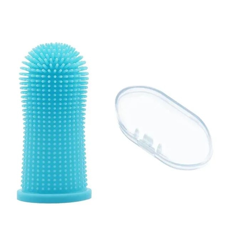 Silicone Pet Finger Toothbrush 360 Dog Cat Teeth Cleaning Brush With Storage Case 6