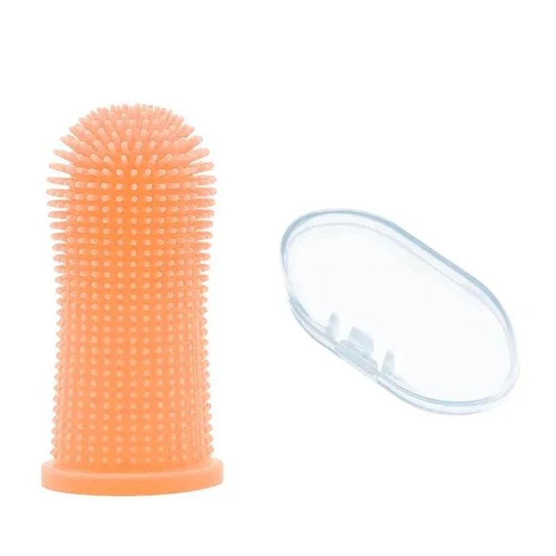 Silicone Pet Finger Toothbrush 360 Dog Cat Teeth Cleaning Brush With Storage Case 7