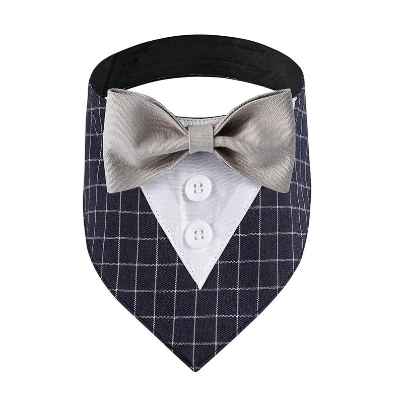 Pet Wedding Tuxedo Bandana Adjustable Dog Bib Scarf For Weddings Birthdays Special Occasions 7