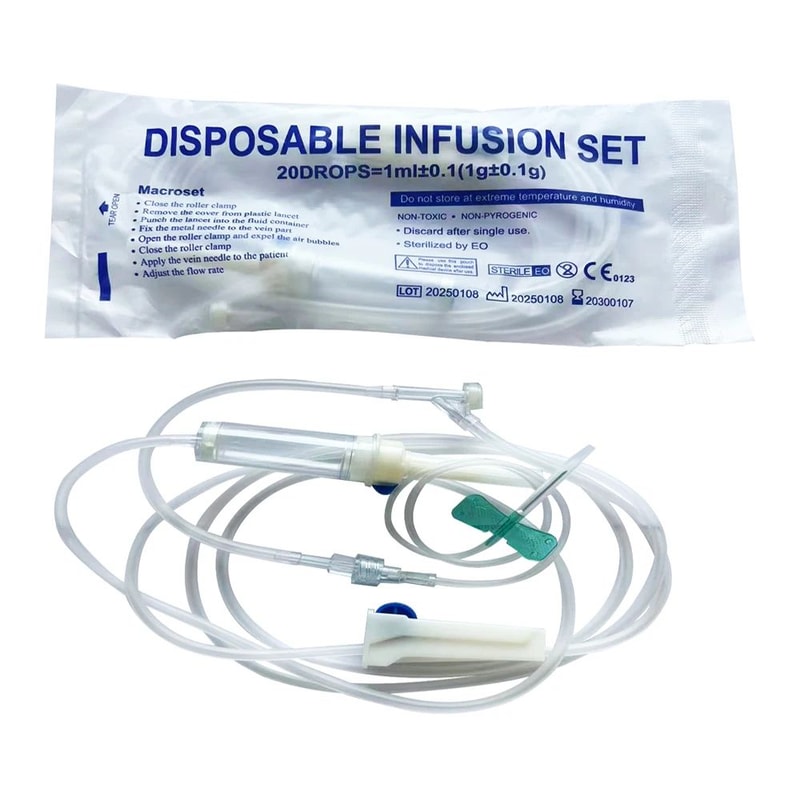 Veterinary Disposable Infusion Set Animal IV Drip Extension Tube With Screw Lock Connector 2