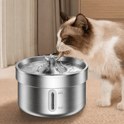 rojeco stainless steel automatic pet water fountain – continuous flow drinking dispenser for cats & dogs