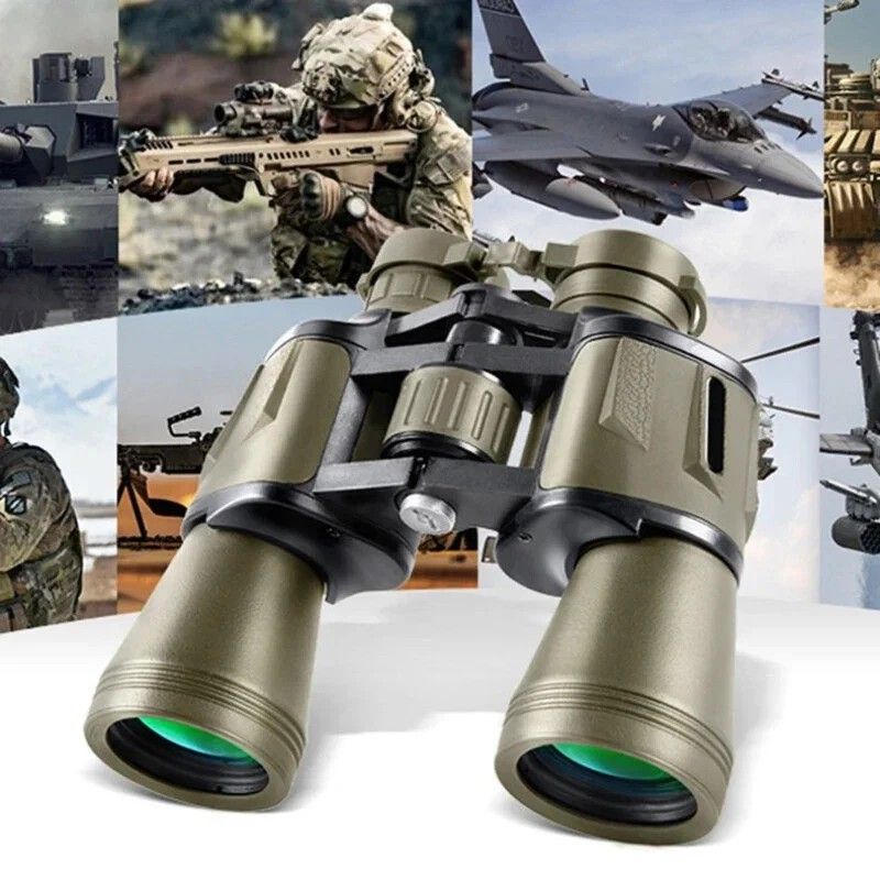 German MilitaryStyle Binoculars 20x50 HD BAK4 Prism Telescope For Hunting Camping Surveillance 0