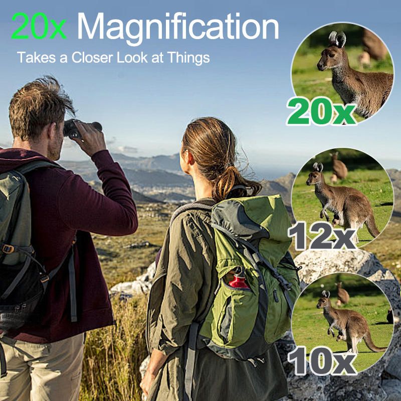 German MilitaryStyle Binoculars 20x50 HD BAK4 Prism Telescope For Hunting Camping Surveillance 6