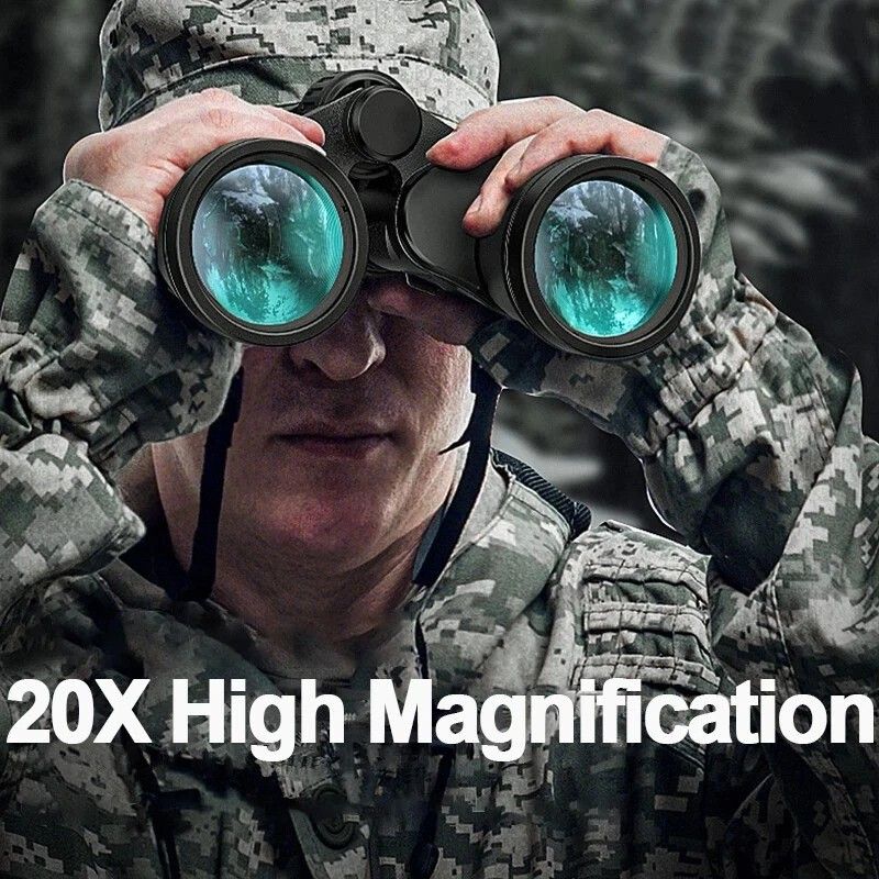 German MilitaryStyle Binoculars 20x50 HD BAK4 Prism Telescope For Hunting Camping Surveillance 7