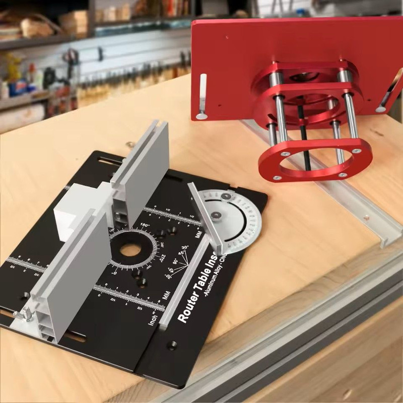 New Router Table Insert Plate Set With Router Lifts For Woodworking Slotting Trimming Chamfering 2