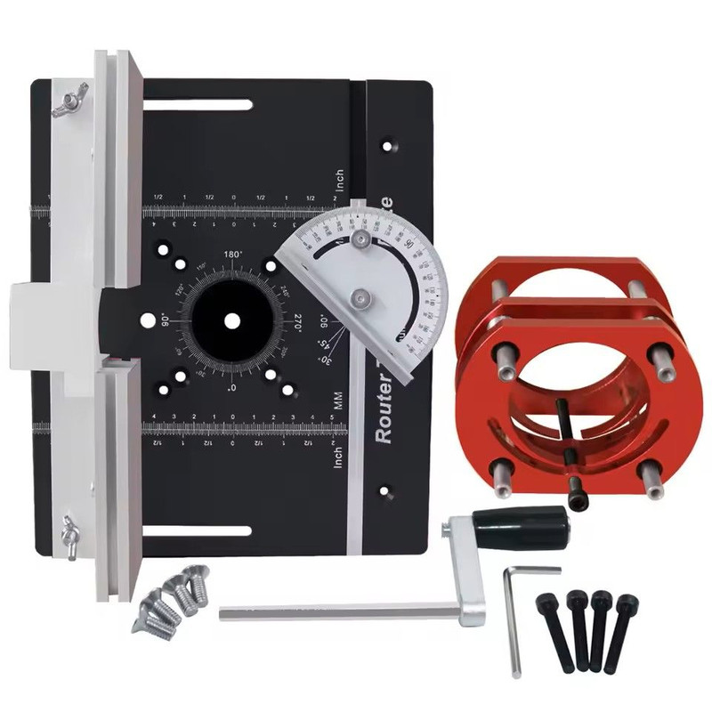New Router Table Insert Plate Set With Router Lifts For Woodworking Slotting Trimming Chamfering 8