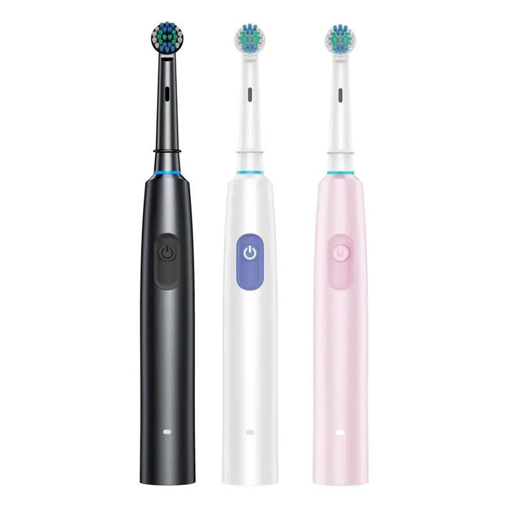 Rotary Rechargeable Electric Toothbrush For Adults 8 Soft Brush Heads Included 1